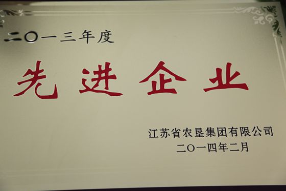 2013年度江蘇農墾先進企業